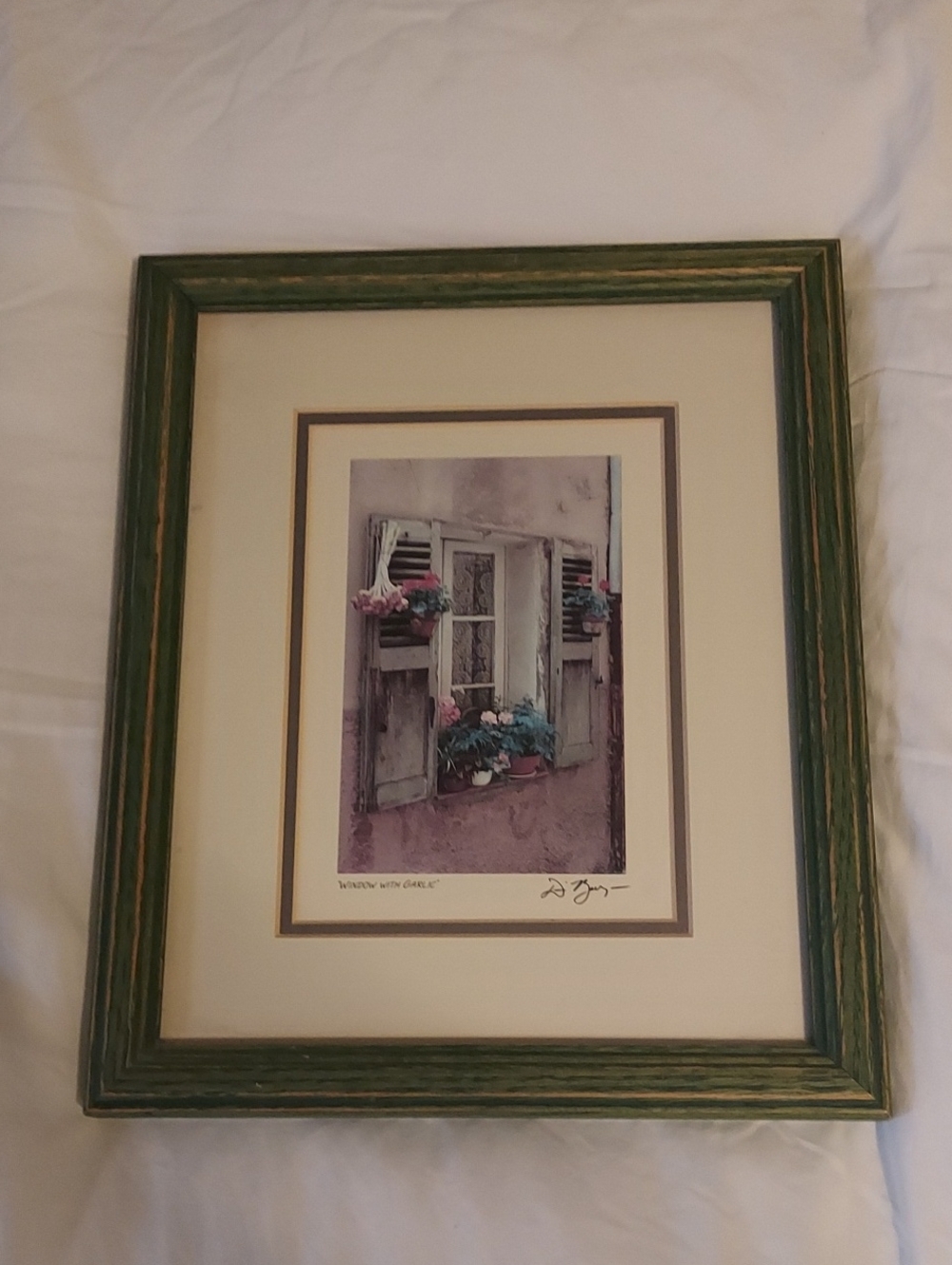 Dennis Barloga Framed Artwork - "Window With Garlic"